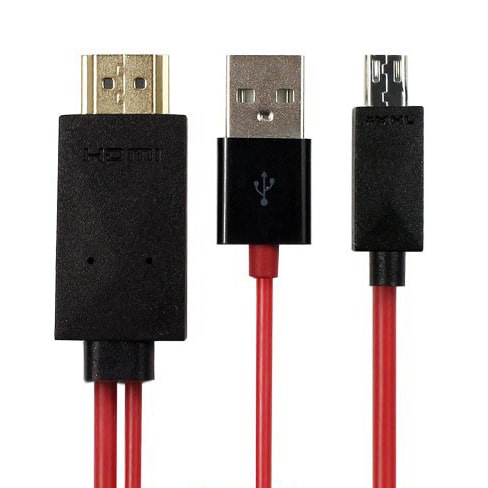 כבל MHL Micro USB חיבור 11 פינים באורך 2 מטר
